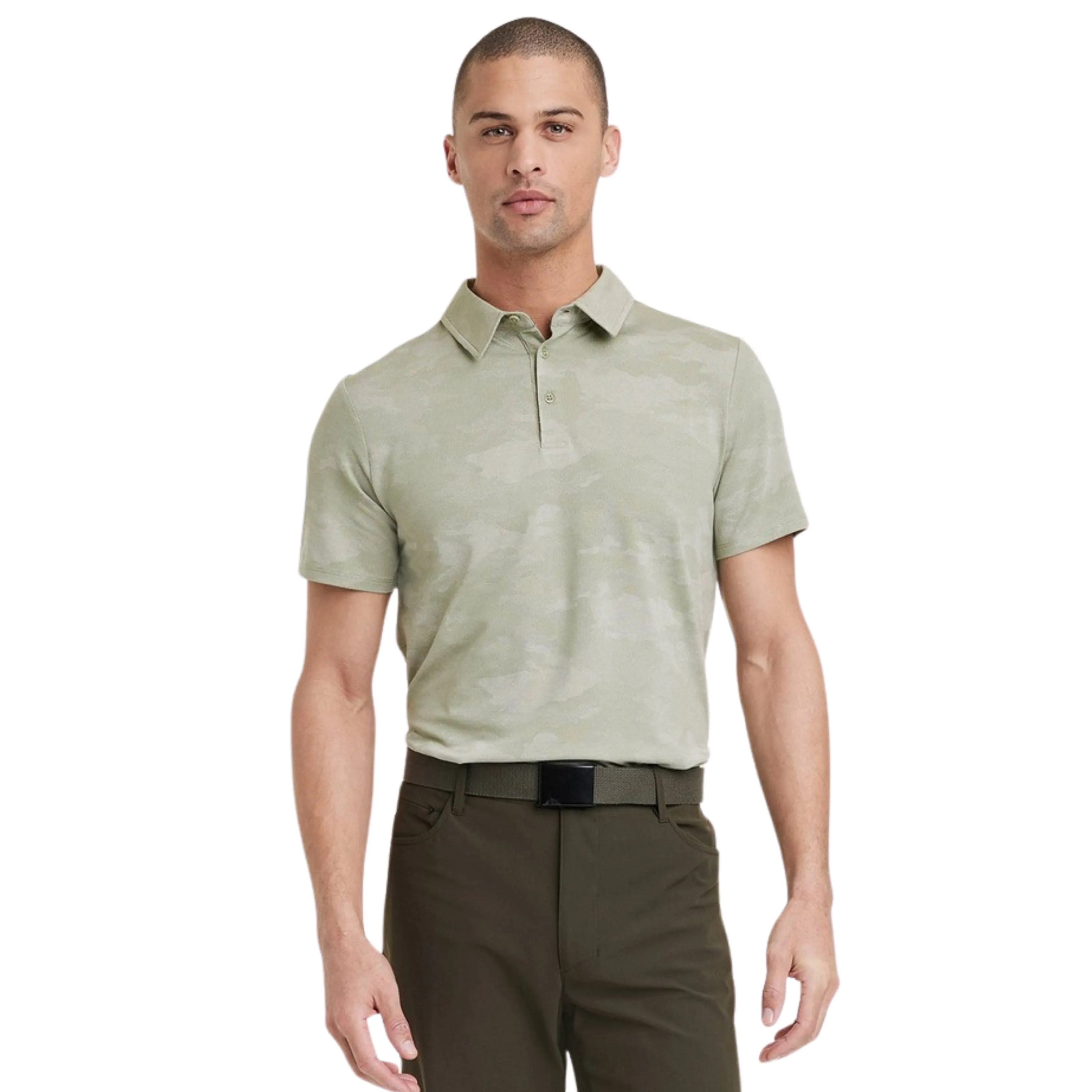 ALL IN MOTION - Camo Print Jacquard Polo T-Shirt