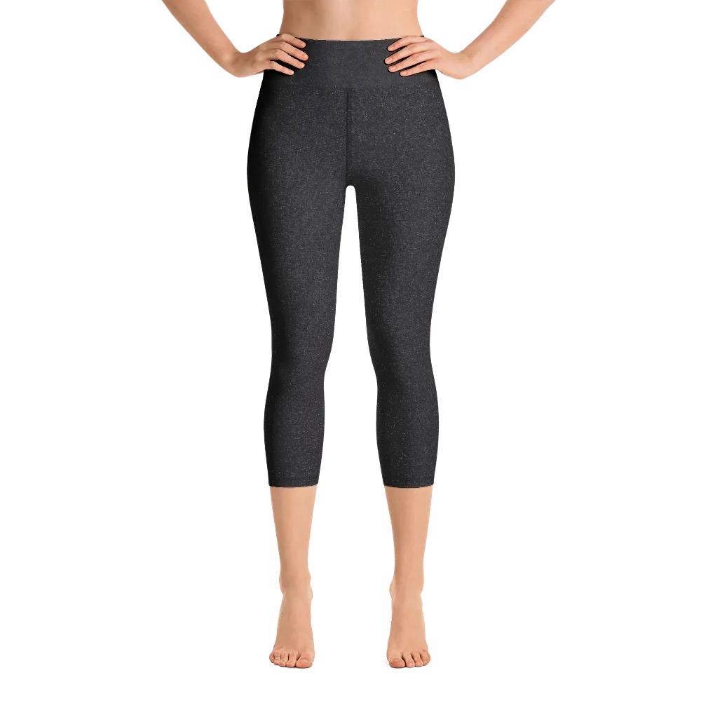 Black Denim Jean 249 Capri Yoga Pants