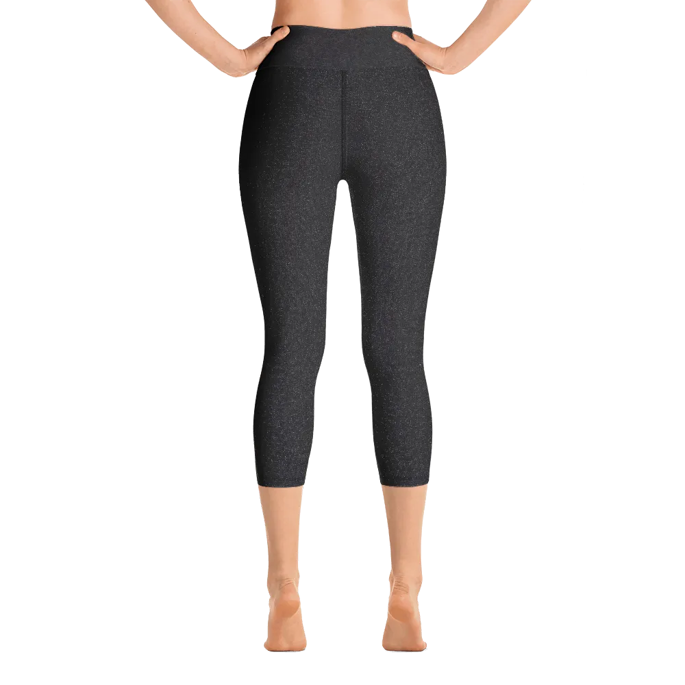 Black Denim Jean 249 Capri Yoga Pants