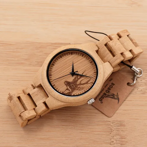 Bobo Bird D28 Natural Bamboo Wooden Watches