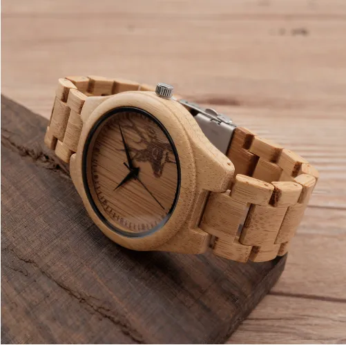 Bobo Bird D28 Natural Bamboo Wooden Watches