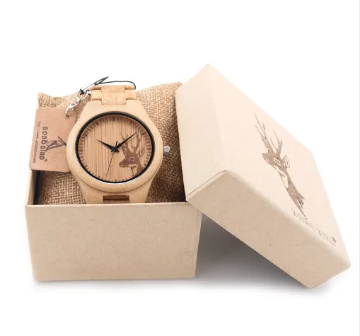 Bobo Bird D28 Natural Bamboo Wooden Watches