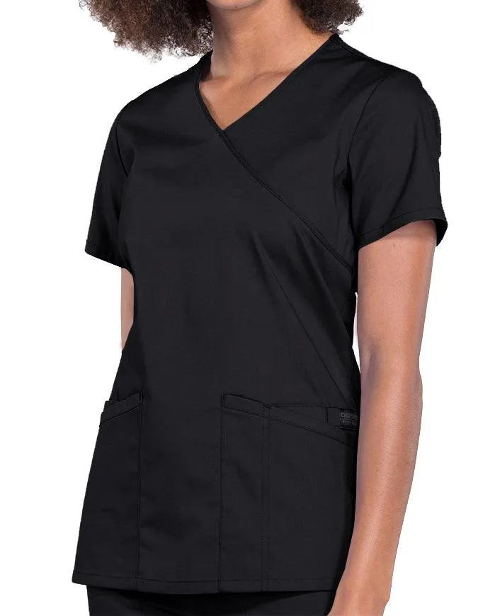 Cherokee Workwear Professionals Women's Mock Wrap Top