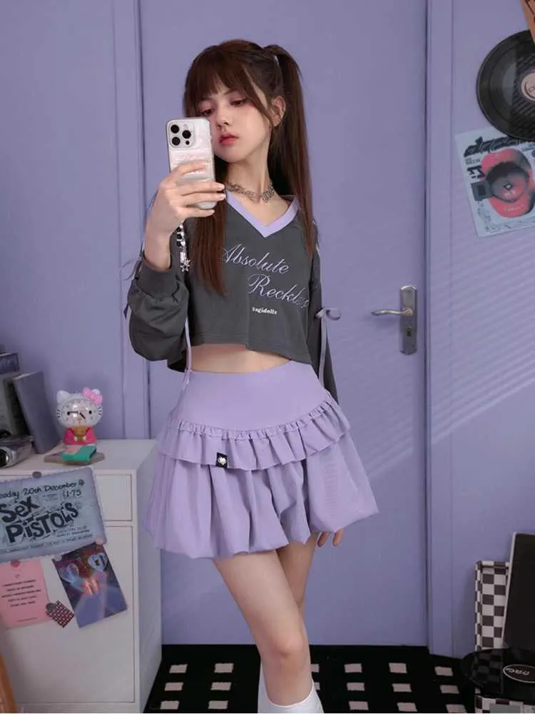 College Sports Crop Top【s0000009645】