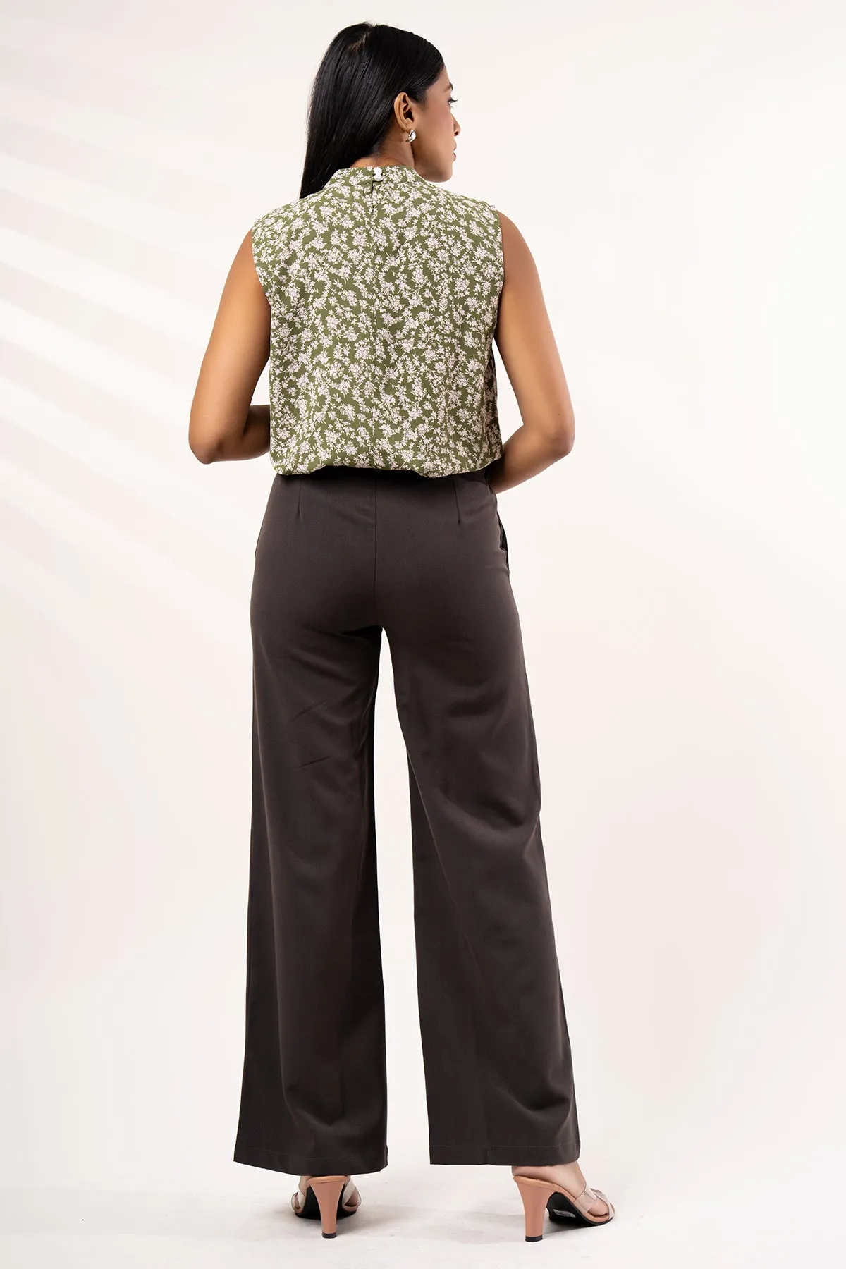 Envogue Women's Wide Legg Plain Office Pant