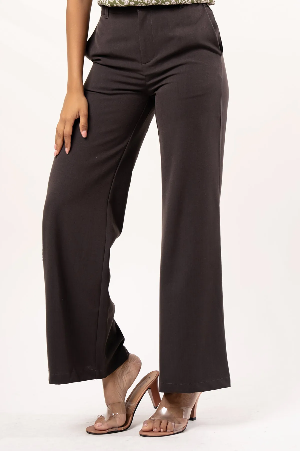 Envogue Women's Wide Legg Plain Office Pant