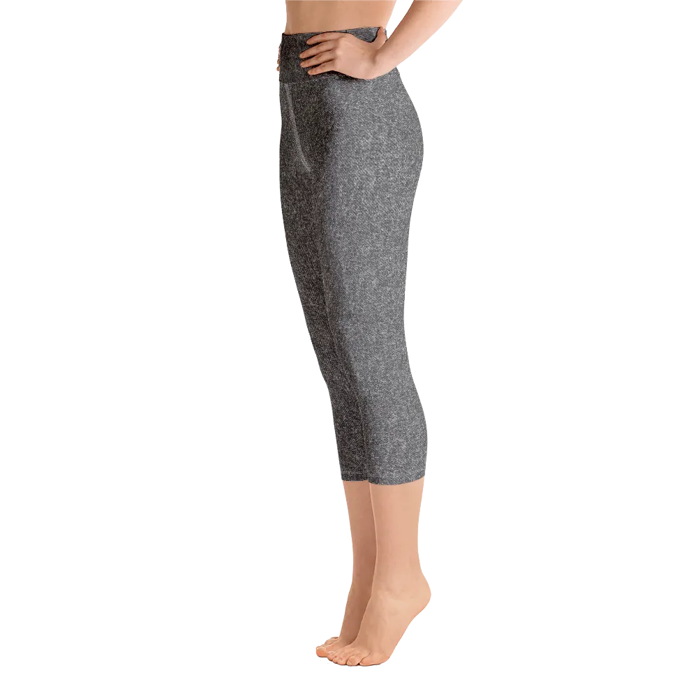 Grey Denim Jean 243 Capri Yoga Pants