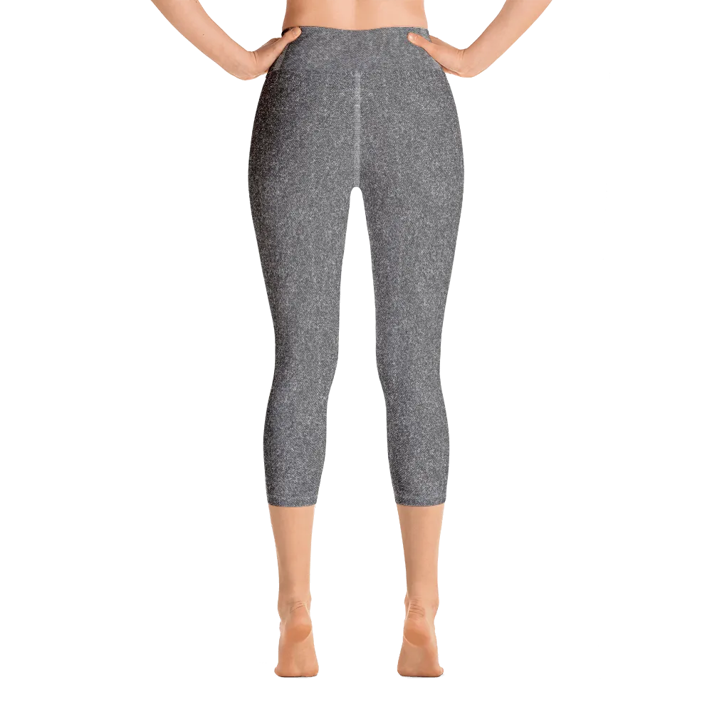 Grey Denim Jean 243 Capri Yoga Pants