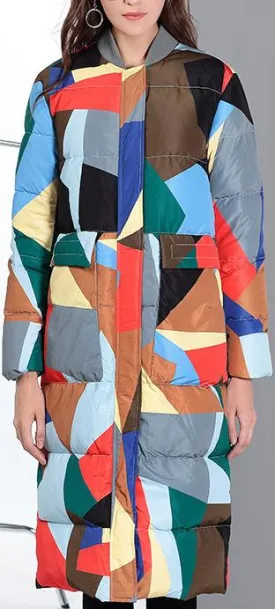 Multicolored Padded Coat
