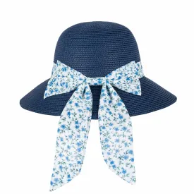 Regency Bonnet with Daisy Ribbon in Blue