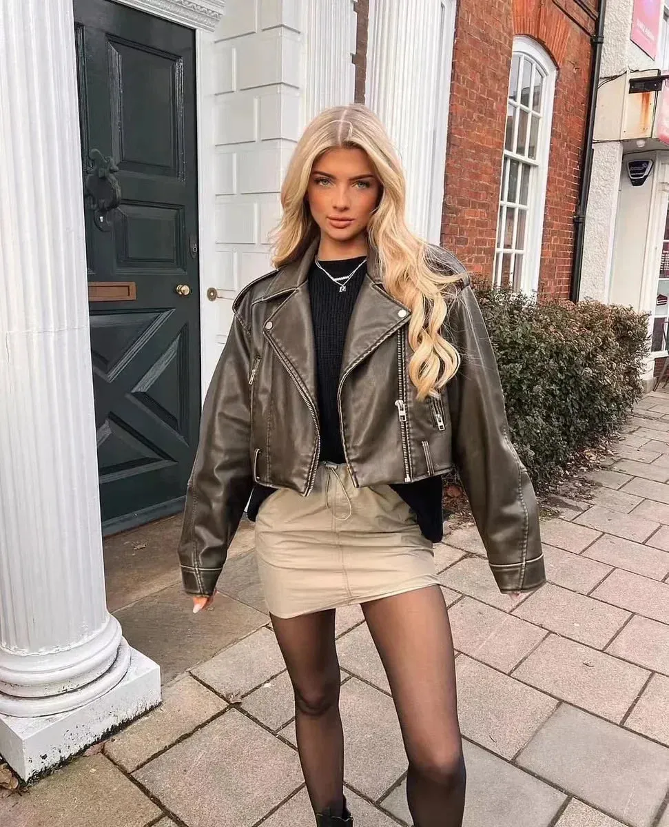 Rianne  Trendy Leather Jacket