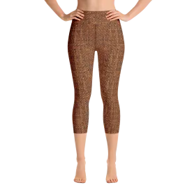 Terracotta Boucl Capri Yoga Pants